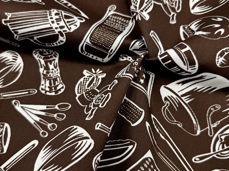 Подборка материалов для пошива фартуков, кителей и текстиля для кухни